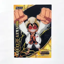 Y1531 Luffy No.010 Japanese One Piece Film Gold Clear Card Ensky J28 - Image 1