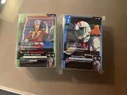 Gundam Card Game Demo Deck SET (Char Aznable + Amuro Ray) SEALED ENGLISH - Image 1