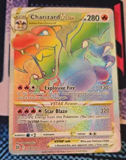 Charizard VSTAR (174/172) Secret Rainbow Hyper Rare Brilliant Stars Pokemon Card - Image 1