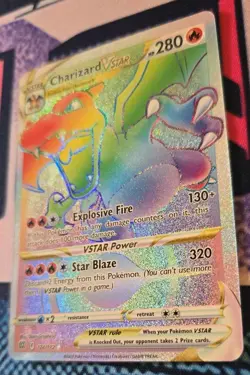 Charizard VSTAR (174/172) Secret Rainbow Hyper Rare Brilliant Stars Pokemon Card - Image 2