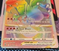 Charizard VSTAR (174/172) Secret Rainbow Hyper Rare Brilliant Stars Pokemon Card - Image 4