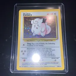 Pokemon TCG Clefairy Base Set Holo Rare Card 5/102 - Image 2