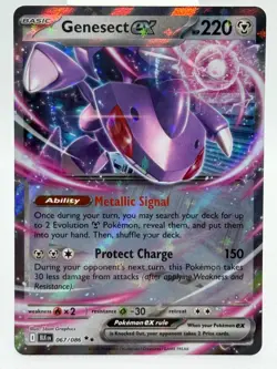 Genesect ex 067/086 Black Bolt Pokemon Card Fresh Pull NM - Image 1