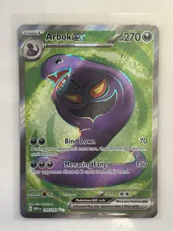 Pokemon TCG Arbok ex 185/165 Scarlet & Violet 151 Full Art Ultra Rare Holo Card - Image 1
