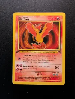 Moltres 27/62 - Non-Holo Fossil 1st Edition 1999 Pokemon TCG Card - Image 1
