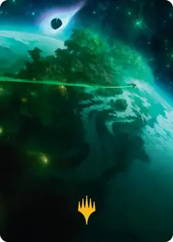 Evendo, Waking Haven Art Card (Gold-Stamped Planeswalker Symbol) [Edge of Etern - Image 1