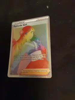 Pokemon TCG Furisode Girl Silver Tempest Holo Card 205/195 Secret Rare - Image 2