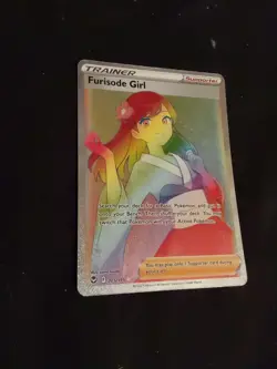 Pokemon TCG Furisode Girl Silver Tempest Holo Card 205/195 Secret Rare - Image 3