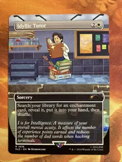 MTG Borderless Idyllic Tutor Secret Lair: X FalloutR: S.P.E.C.I.A.L. NM! - Image 1