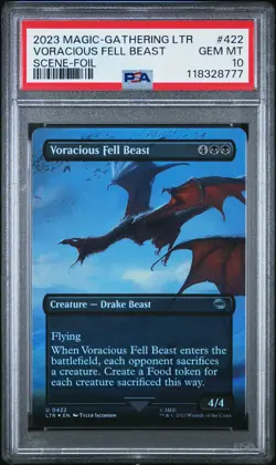 2023 MTG TALES OF MIDDLE-EARTH SCENE-FOIL #422 VORACIOUS FELL BEAST PSA 10 - Image 1