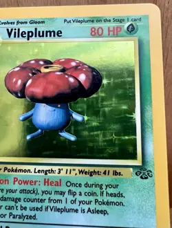 Vileplume Pokemon TCG Jungle Set Unlimited 15/64 Rare Holo 1999 LP - Image 5