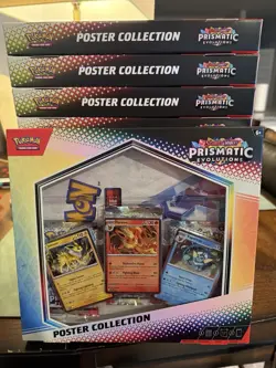 Pokemon Scarlet & Violet Prismatic Evolutions Poster Collection Box NEW SEALED - Image 1