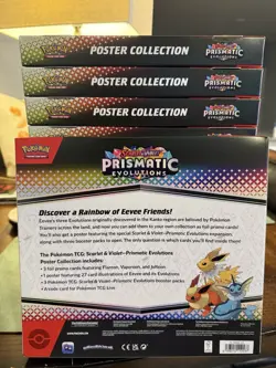 Pokemon Scarlet & Violet Prismatic Evolutions Poster Collection Box NEW SEALED - Image 2