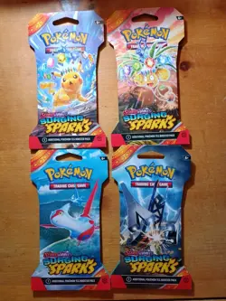 Pokemon Surging Sparks Sleeved Booster Pack 4-Complete Art Set - Image 1