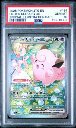 Lillie's Clefairy Ex 184 PSA 10 Gem Mint - Journey Together - Pokemon - Image 1