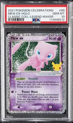 2021 POKEMON CELEBRATIONS CLASSIC COLL #88 MEW EX-HOLO PSA 10 - Image 1