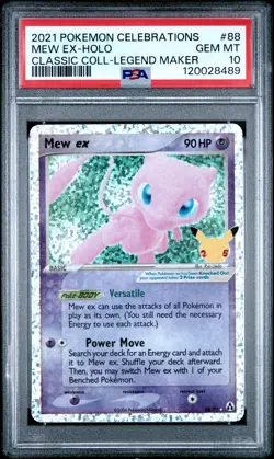 2021 POKEMON CELEBRATIONS CLASSIC COLL #88 MEW EX-HOLO PSA 10 - Image 1