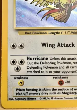 Pidgeot Pokemon TCG Jungle Set Unlimited 8/64 Rare Holo 1999 LP - Image 3