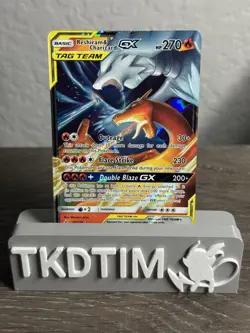 2019 POKEMON SUN MOON UNBROKEN BONDS 20/214 RESHIRAM CHARIZARD TAG TEAM HOLO GX - Image 1