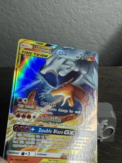 2019 POKEMON SUN MOON UNBROKEN BONDS 20/214 RESHIRAM CHARIZARD TAG TEAM HOLO GX - Image 5