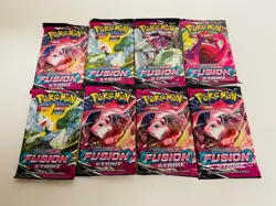 Pokemon TCG Sword & Shield Fusion Strike Booster Pack Lot of 8 820650809170 - Image 1