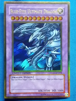 YuGiOh Cards - Blue-Eyes Ultimate Dragon - GLD1-EN028 - Near Mint! - Image 1