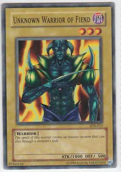 M) Yugioh - Konami - Yu-Gi-Uh! - Unknown Warrior of Fiend - SDK-017 - Card - Image 1