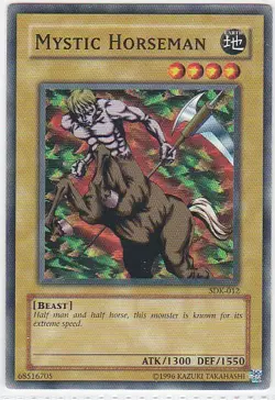 M) Yugioh - Konami - Yu-Gi-Uh! - Mystic Horseman - SDK-012 - Trading Card - Image 1
