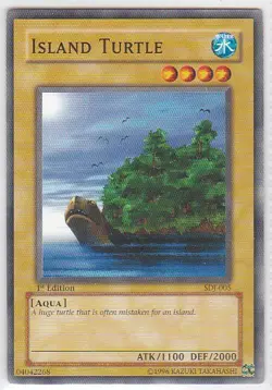 M) Yugioh - Konami - Yu-Gi-Uh! - Island Turtle - SDJ-005 - Trading Card - Image 1