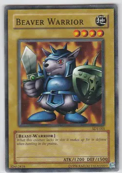 M) Yugioh - Konami - Yu-Gi-Uh! - Beaver Warrior - SDY-005 - Trading Card - Image 1