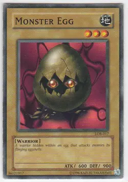 GS) Yugioh - Konami - Yu-Gi-Uh! - Monster Egg - LOB-017 - Trading Card - Image 1