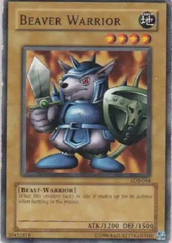 GS) Yugioh - Konami - Yu-Gi-Uh! - Beaver Warrior - LOB-064 - Trading Card - Image 1