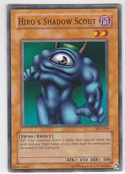 M) Yugioh - Konami - Yu-Gi-Uh! - Hiro's Shadow Scout - SDP-019 - Trading Card - Image 1