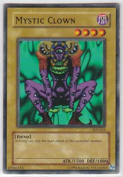 M) Yugioh - Konami - Yu-Gi-Uh! - Mystic Clown - SDY-019 - Trading Card - Image 1