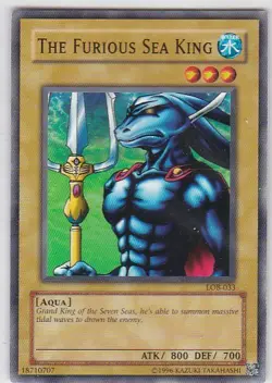 GS) Yugioh - Konami - Yu-Gi-Uh! - The Furious Sea King - LOB-033 - Trading Card - Image 1