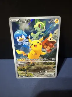 Pikachu 027 Paldea Evolved Scarlet and Violet Promo Pokemon Card Rare Near Mint - Image 1
