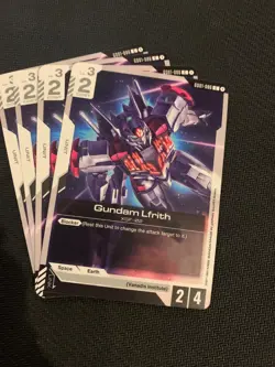 GUNDAM LFRITH GD01-086 C GUNDAM CARD GAME NEWTYPE RISING OP 4-CARD PLAYSET - Image 1