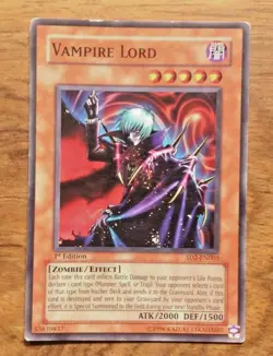 Yu-Gi-Oh! Vampire Lord Card - SD2-EN003 - 1st Edition. Free Postage - Image 1