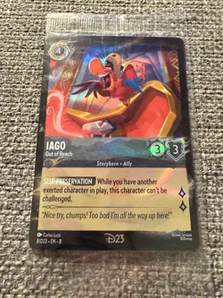 [D23 Lorcana Promo Card] Iago: Out of Reach (8/D23 • EN • 8, Gold Member Gift) - Image 1