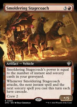 Smoldering Stagecoach Extended Art OTC 66 Rare MTG - Image 1