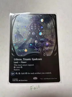 Mtg - Uthros, Titanic Godcore *Borderless Galaxy Foil* #0380 - Image 1