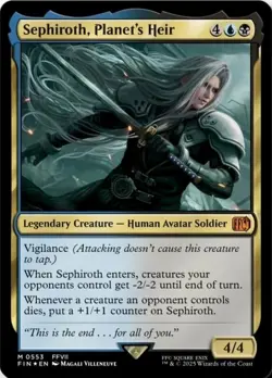 Sephiroth, Planet's Heir - Foil Light Play, English Magic the Gathering MTG Fina - Image 1