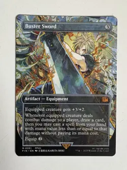 MTG Buster Sword Borderless NM/EN 0351 Final Fantasy (Non Foil) - Image 1