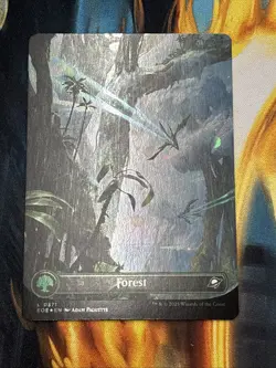 Forest 0371 (Borderless Galaxy Foil) Land MTG Edge of Eternities NM - Image 1