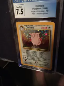 1999 Pokemon Jungle Clefable Holo No Set Symbol #1/64 CGC 7.5 - Image 1