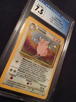 1999 Pokemon Jungle Clefable Holo No Set Symbol #1/64 CGC 7.5 - Image 3