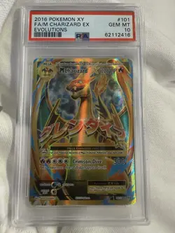 Pokemon M Charizard EX 2016 Full Art Holo PSA 10 Evolutions 101/108 - Image 1