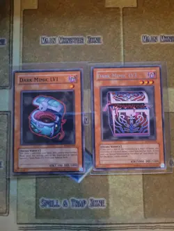 YUGIOH DARK MIMIC LV1 + DARK LV3 SOD RARE UNLIMITED ED NM - Image 1