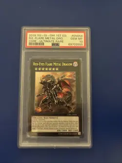 Red-Eyes Flare Metal Dragon [Ultimate Rare] - YuGiOh Clash Of Rebellions PSA 10 - Image 1