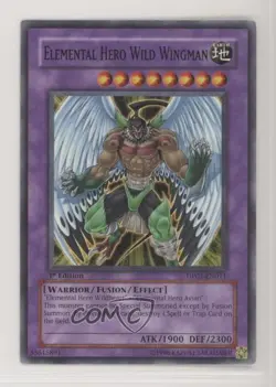 Elemental HERO Wild Wingman 1st Ed. YuGiOh Jaden Yuki 2 Duelist Pack 2007 0b3 - Image 1